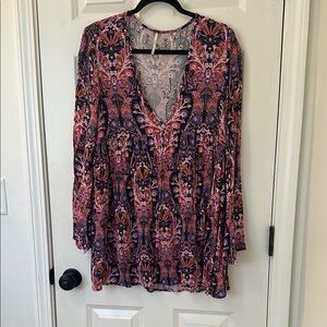 Floral V-Neck Women's Top